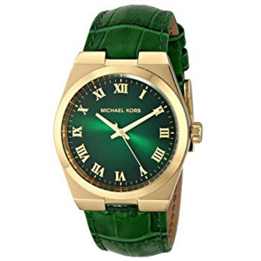 Michael Kors Women's Channing Green Croc-Embossed